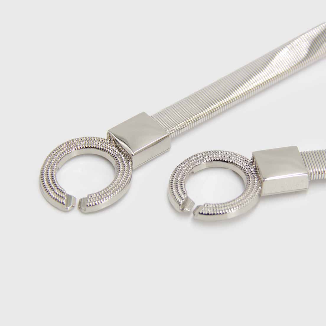 Cinturón para Mujer Diseño Metalizado con Hebilla Circular BQ028