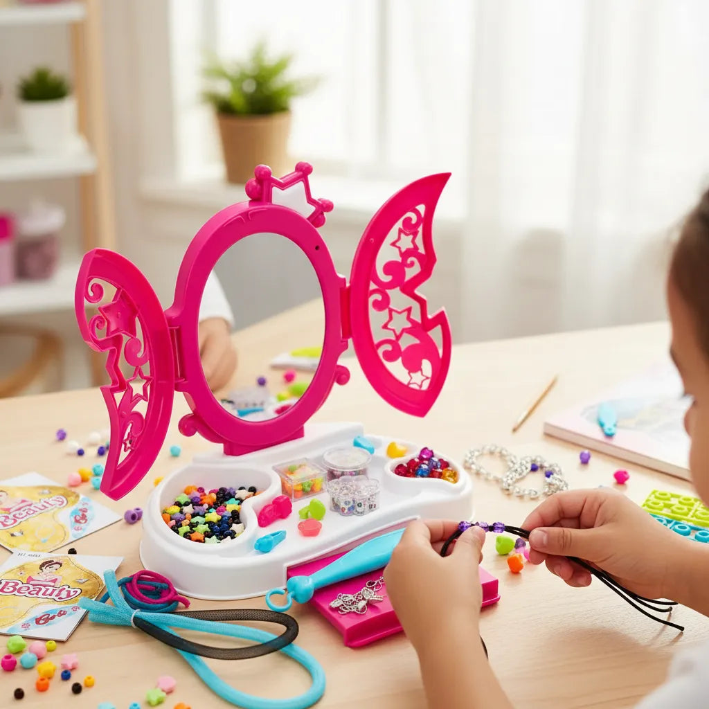 Set Para Crear Pulseras con Tocador Espejo Luz y Sonido