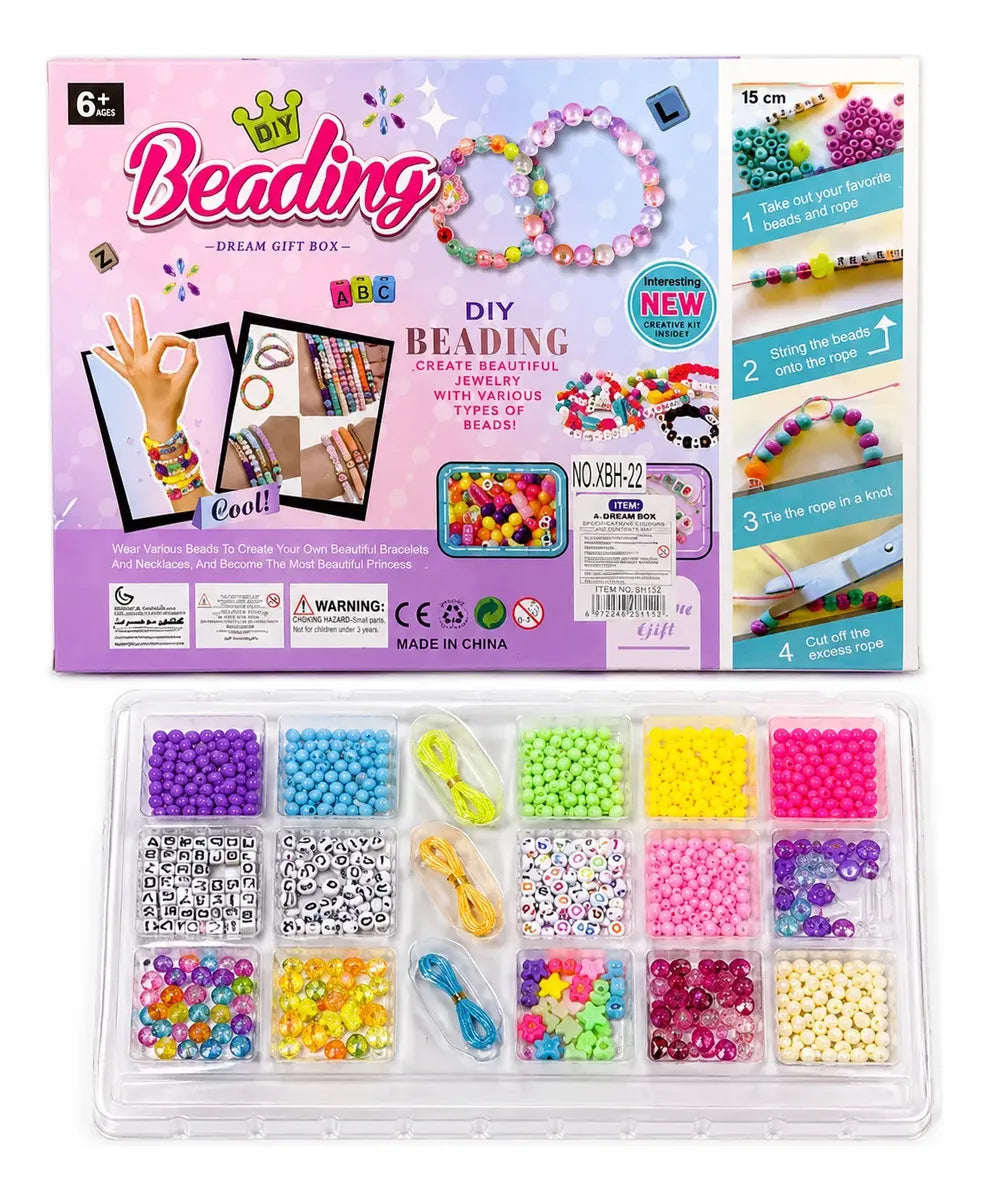 Set Para Hacer Pulseras Collares y Accesorios Niñas +100pcs