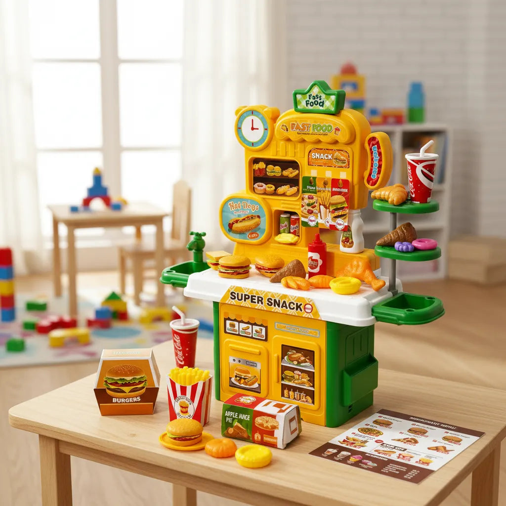 Juguete Cocina Infantil Fast Food Para Niños Comida 53 Pcs