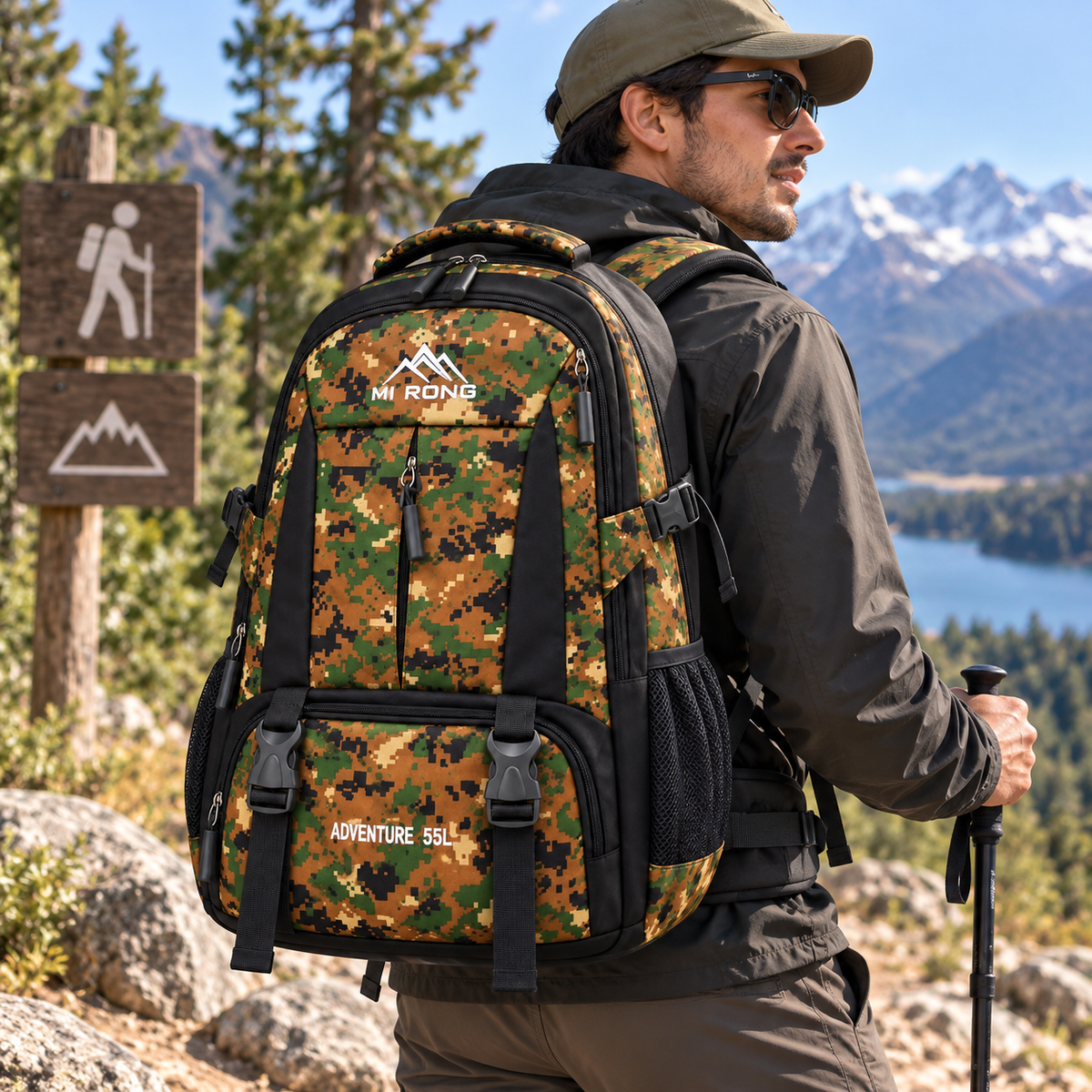Mochila Trekking Mimetizada 104 A Camuflada