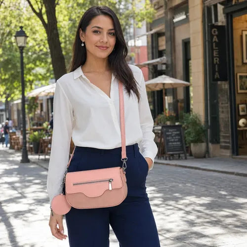 Cartera Bandolera Mujer con 2 Straps y Monedero Desmontable - JJ3752