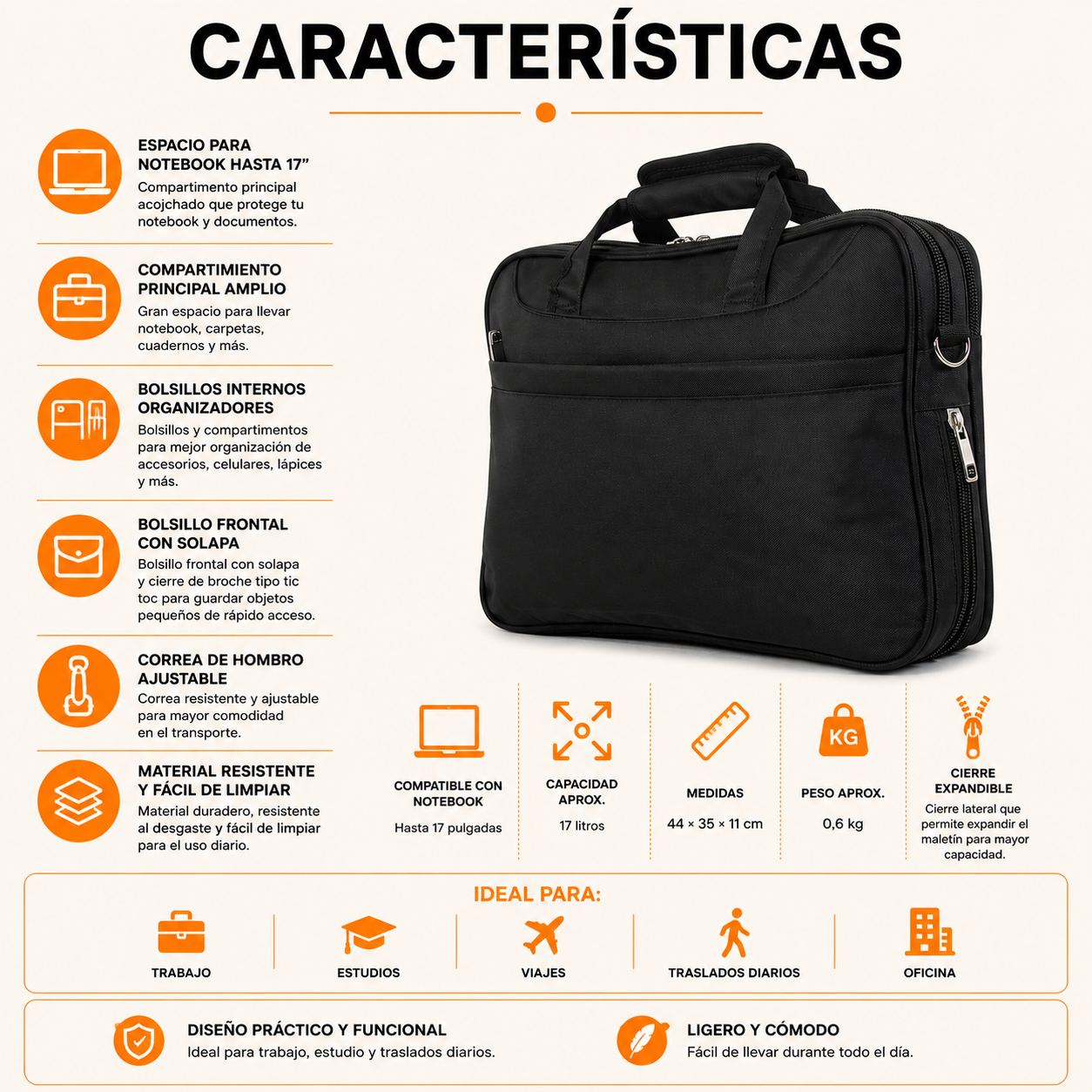 Maletín Porta Notebook 17” 2022