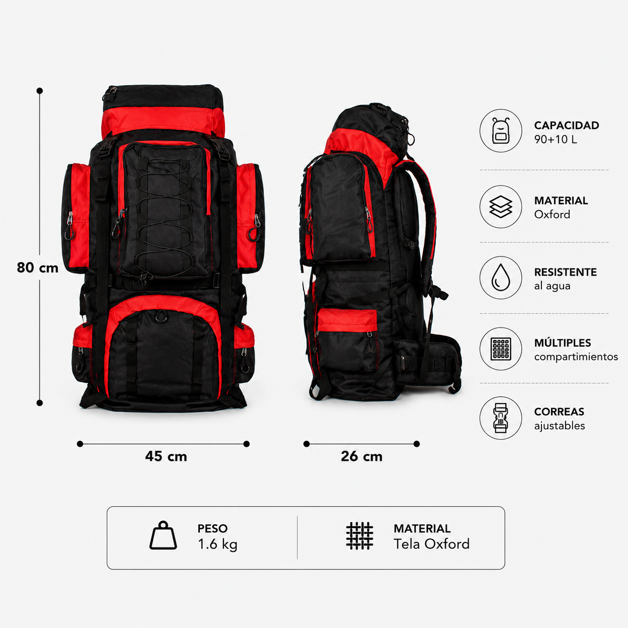 Mochila Camping Multi Compartimientos 2010