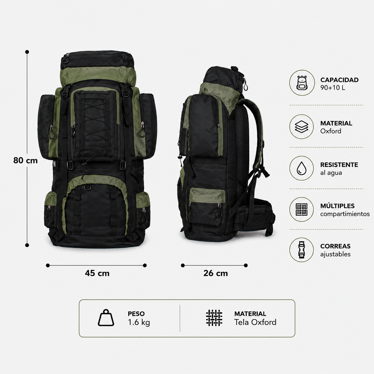 Mochila Camping Multi Compartimientos 2010