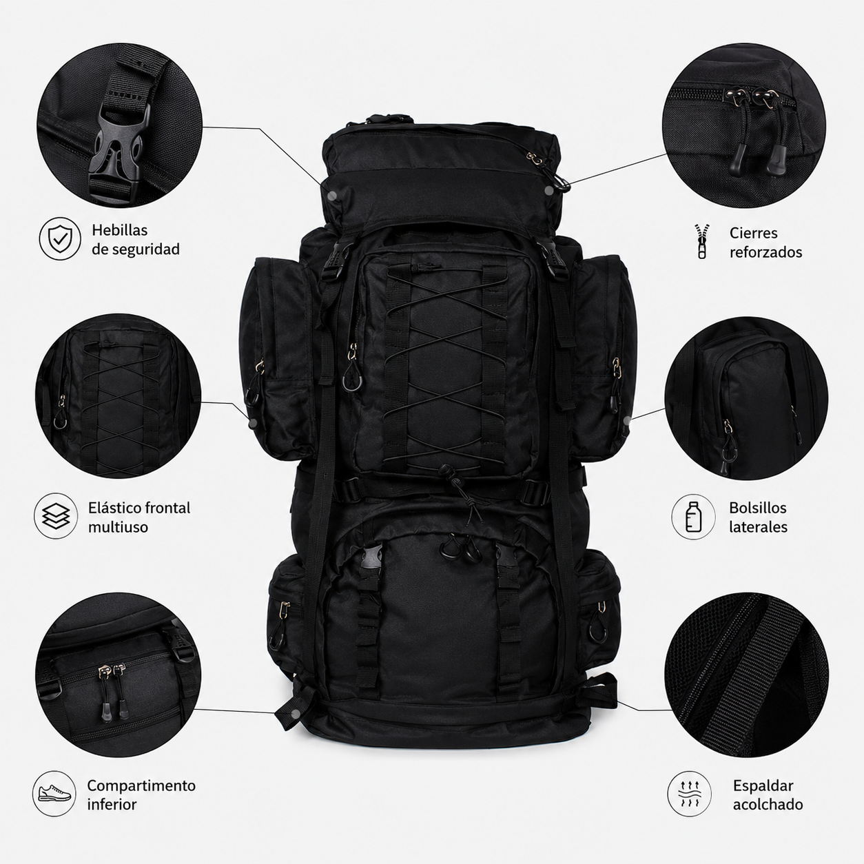 Mochila Camping Multi Compartimientos 2010