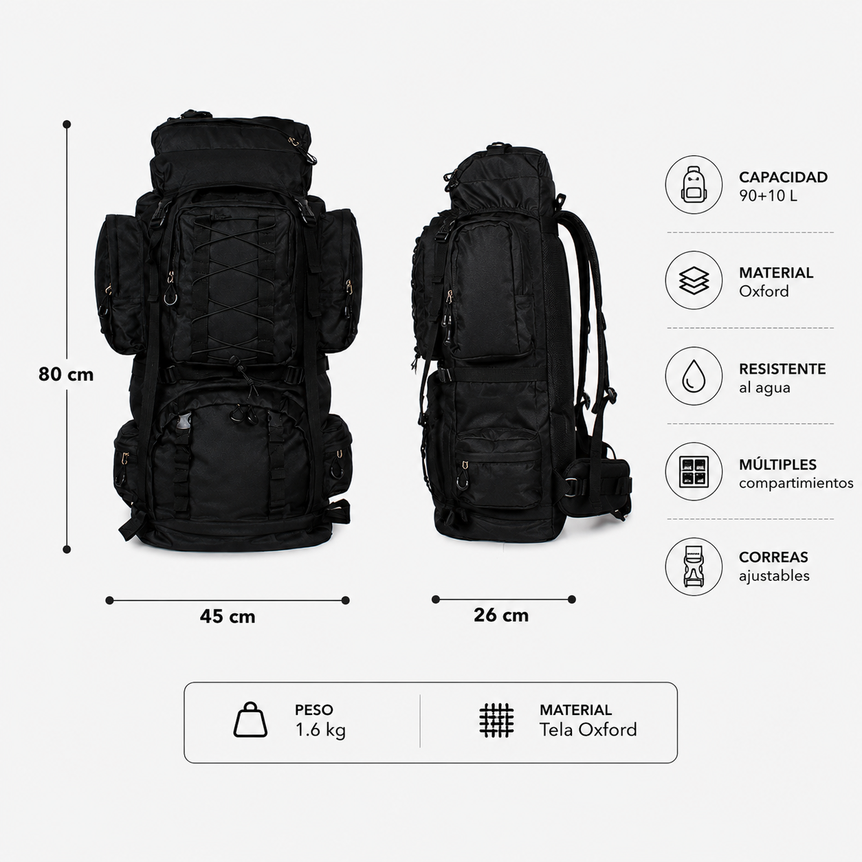 Mochila Camping Multi Compartimientos 2010
