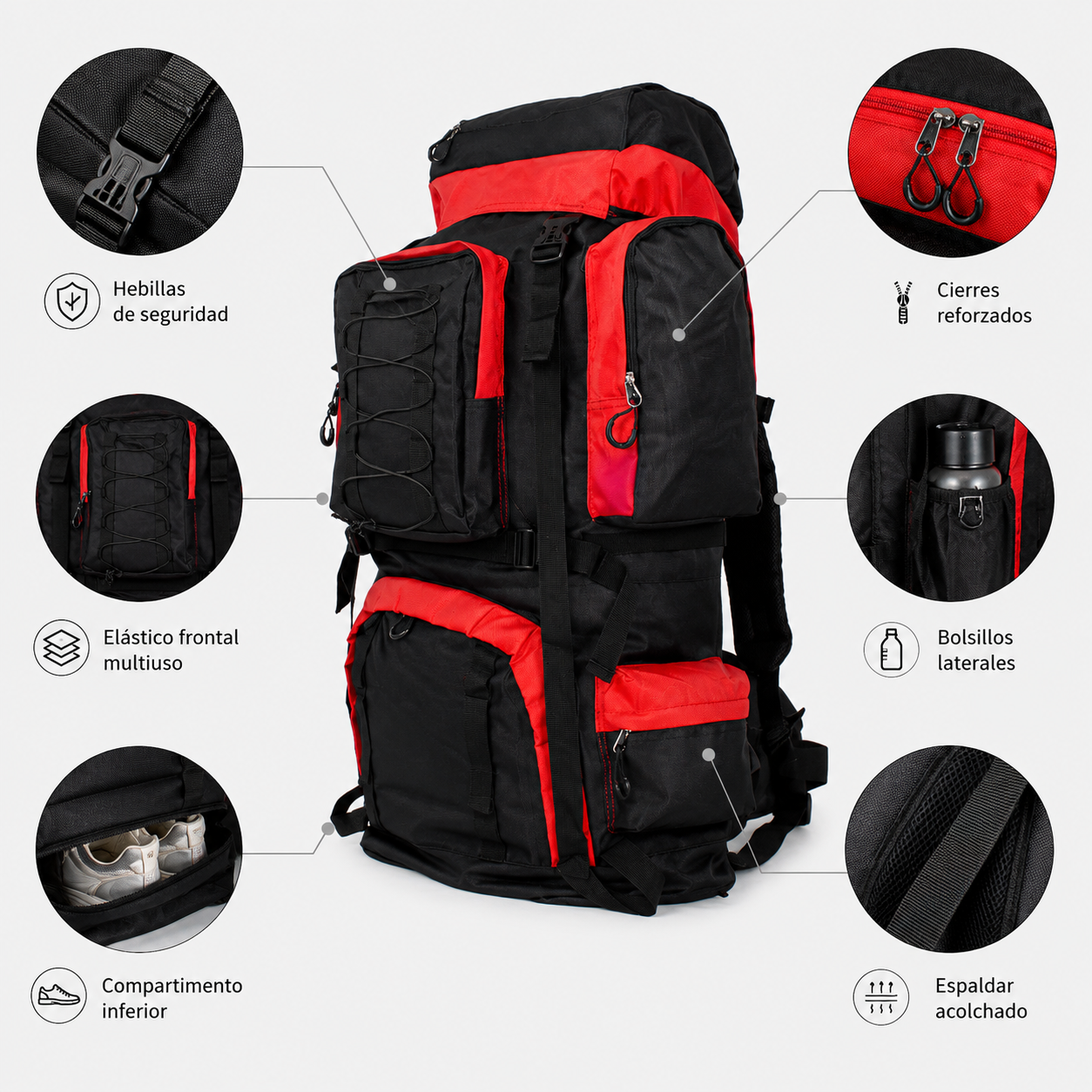 Mochila Camping Multi Compartimientos 2010
