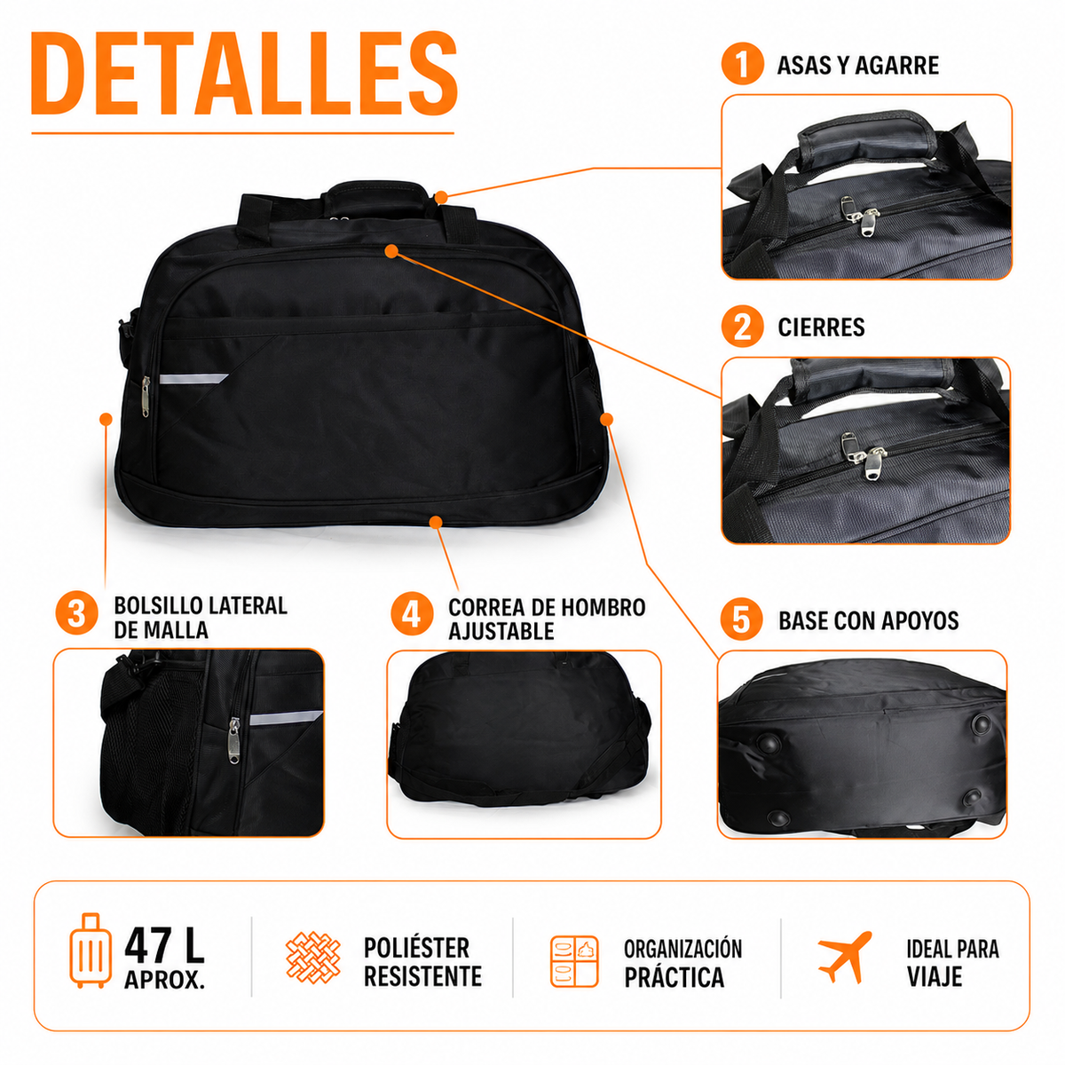 Bolso de Viaje 50L Grande HL002