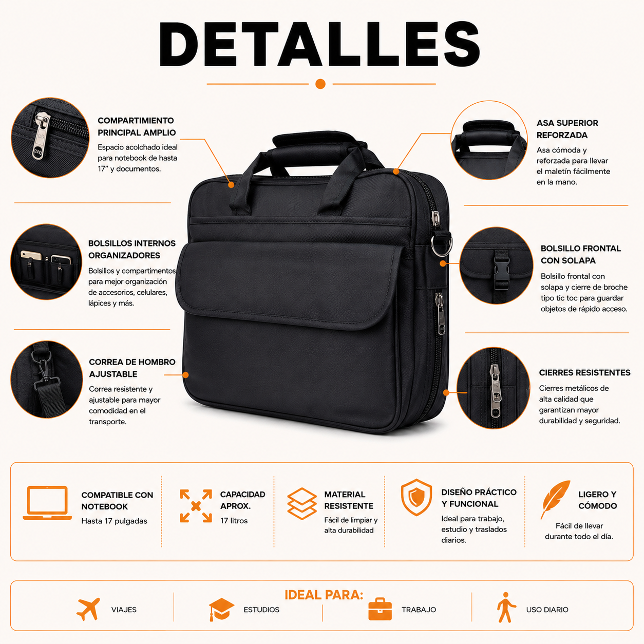 Maletín Porta Notebook 17” 2022