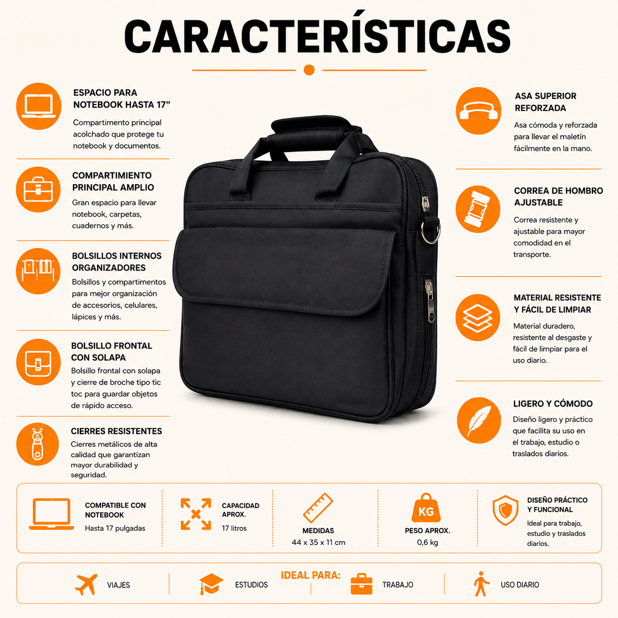 Maletín Porta Notebook 17” 2022