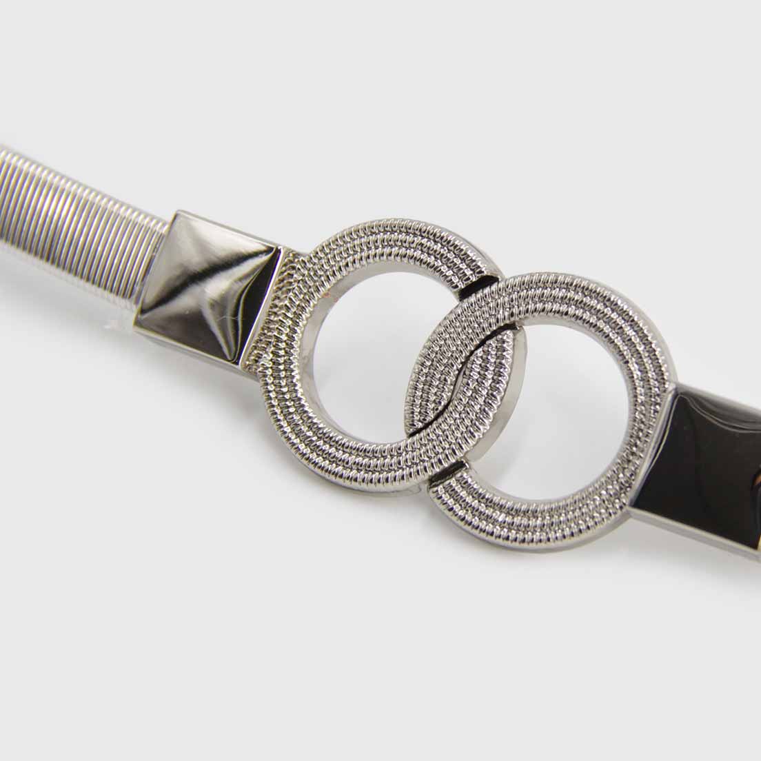 Cinturón para Mujer Diseño Metalizado con Hebilla Circular BQ028