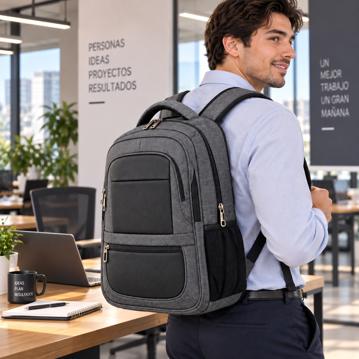 Mochila Acolchada 35 L Gris 0042