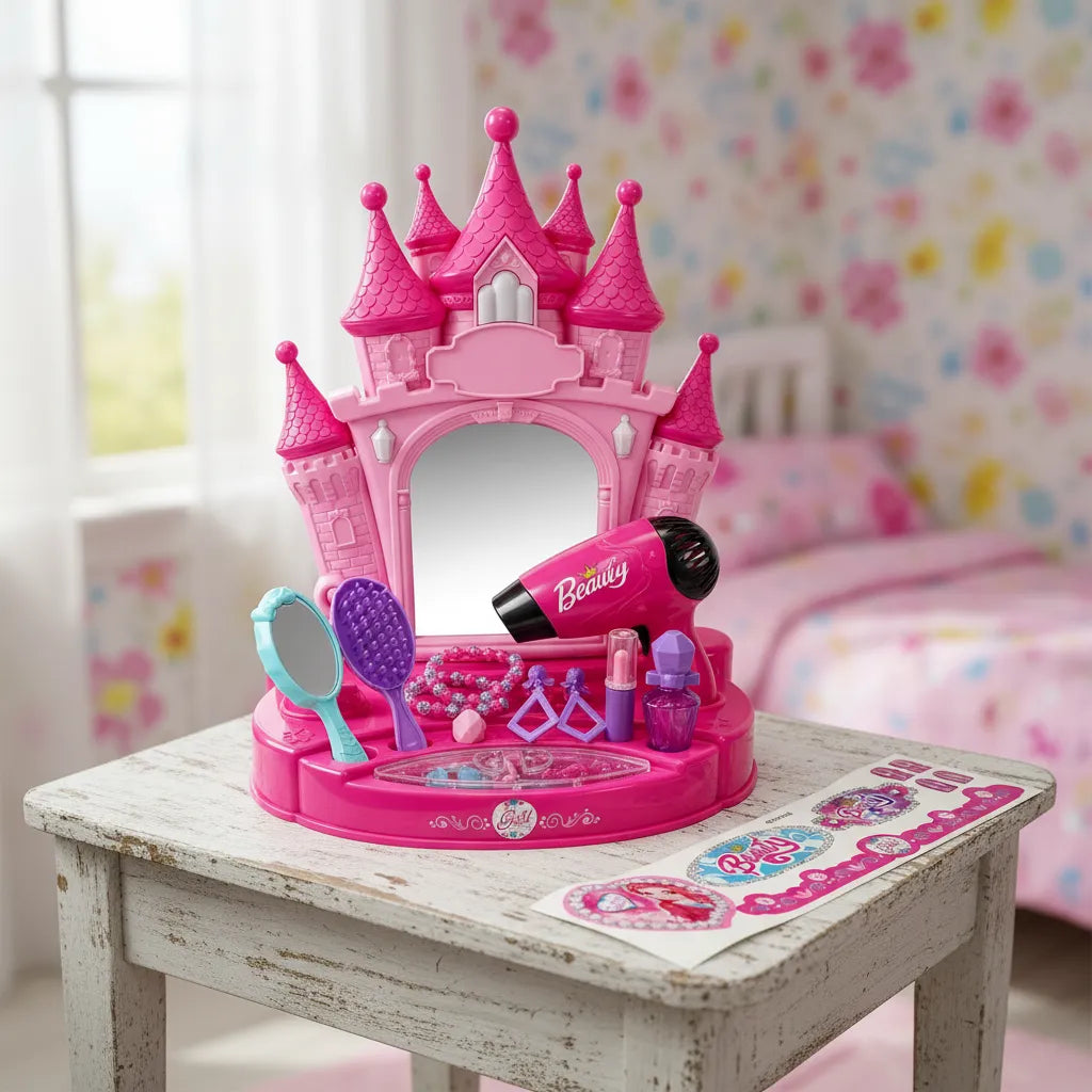 Tocador de Belleza Princesa con Espejo, Luces y Sonido