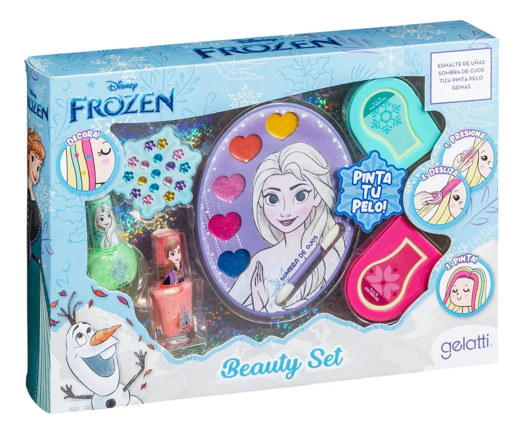 Juguete Set Maquillaje + Pinta Pelo + Uñas Frozen Niñas