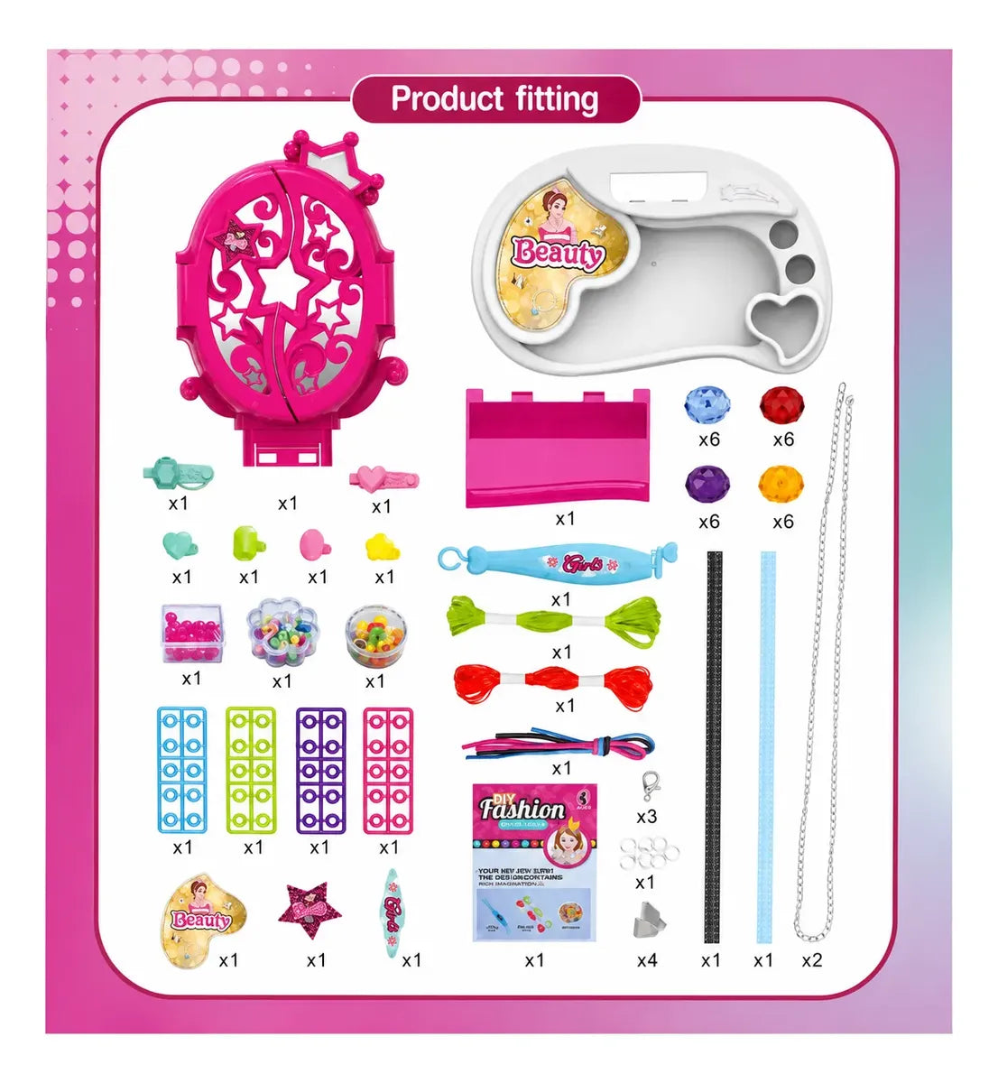 Set Para Crear Pulseras con Tocador Espejo Luz y Sonido