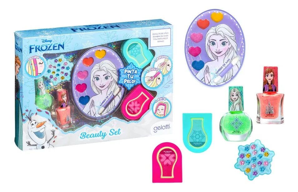 Juguete Set Maquillaje + Pinta Pelo + Uñas Frozen Niñas