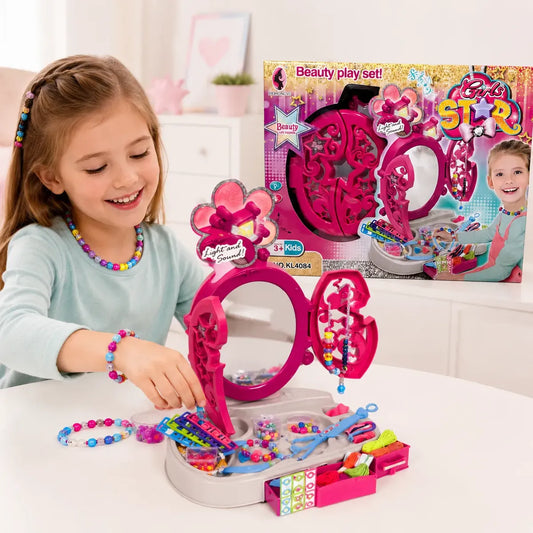 Set Para Crear Pulseras con Tocador Espejo Luz y Sonido