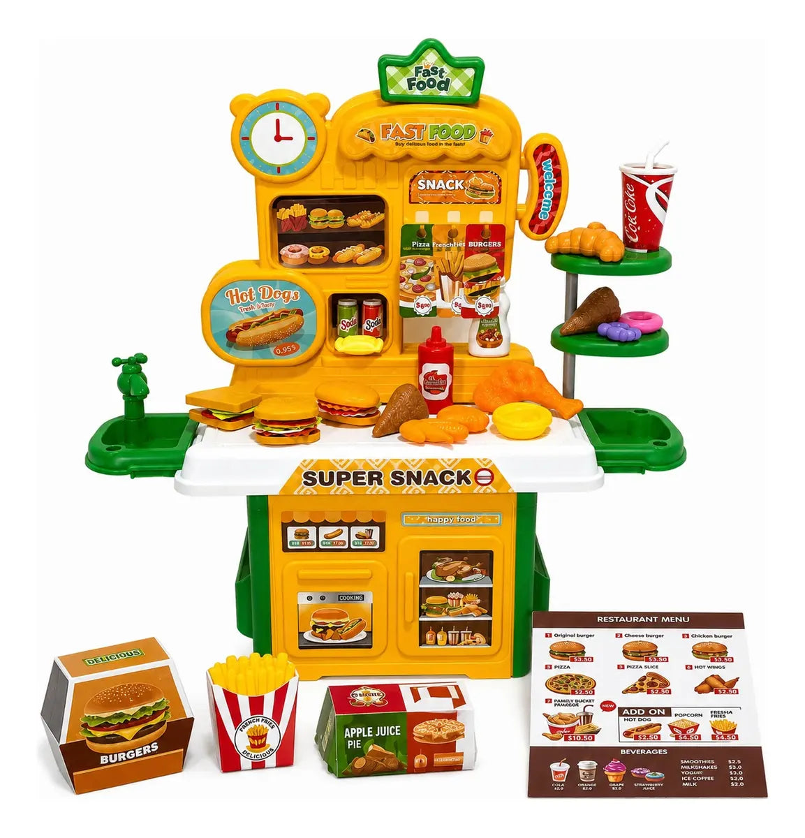 Juguete Cocina Infantil Fast Food Para Niños Comida 53 Pcs