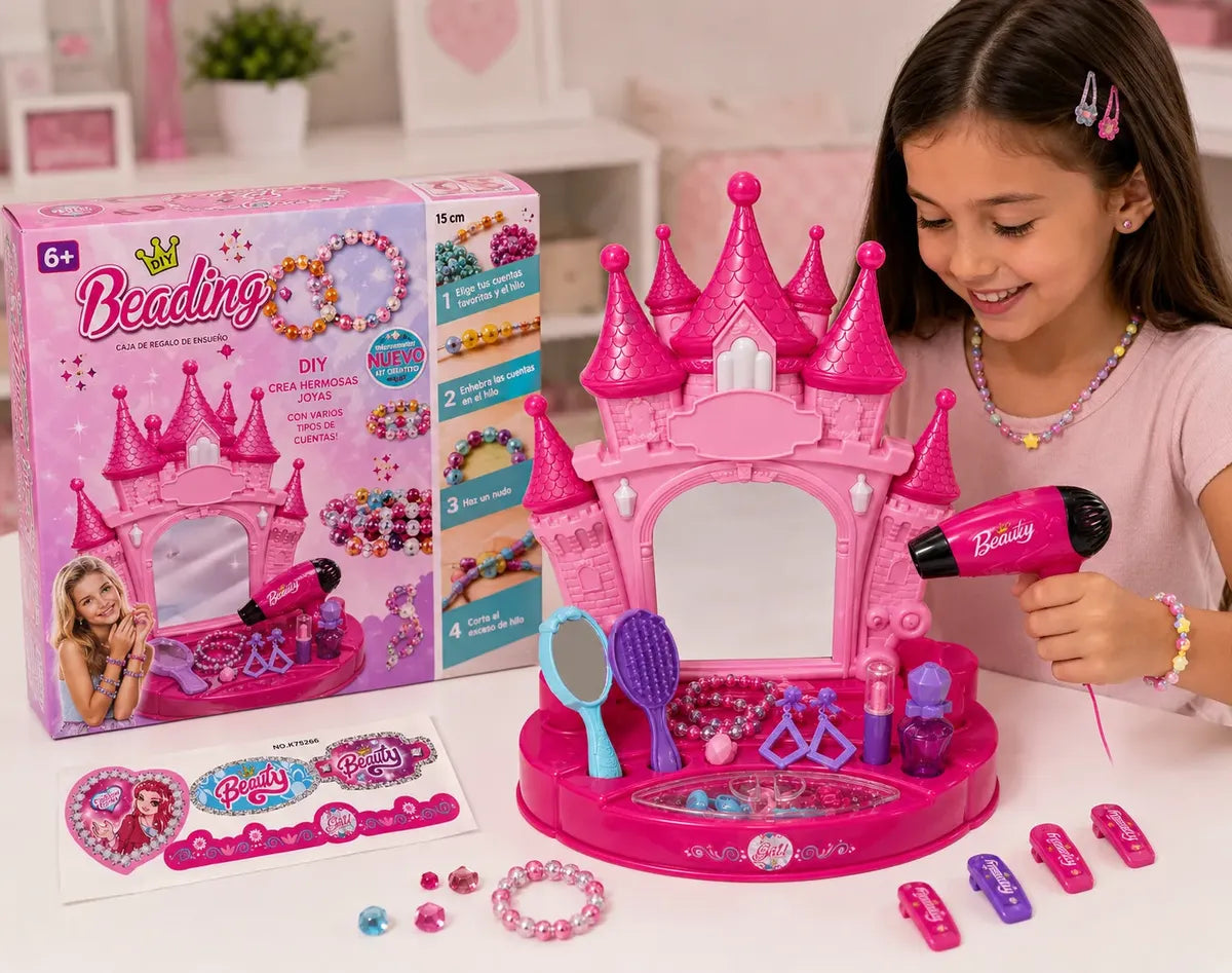 Tocador de Belleza Princesa con Espejo, Luces y Sonido