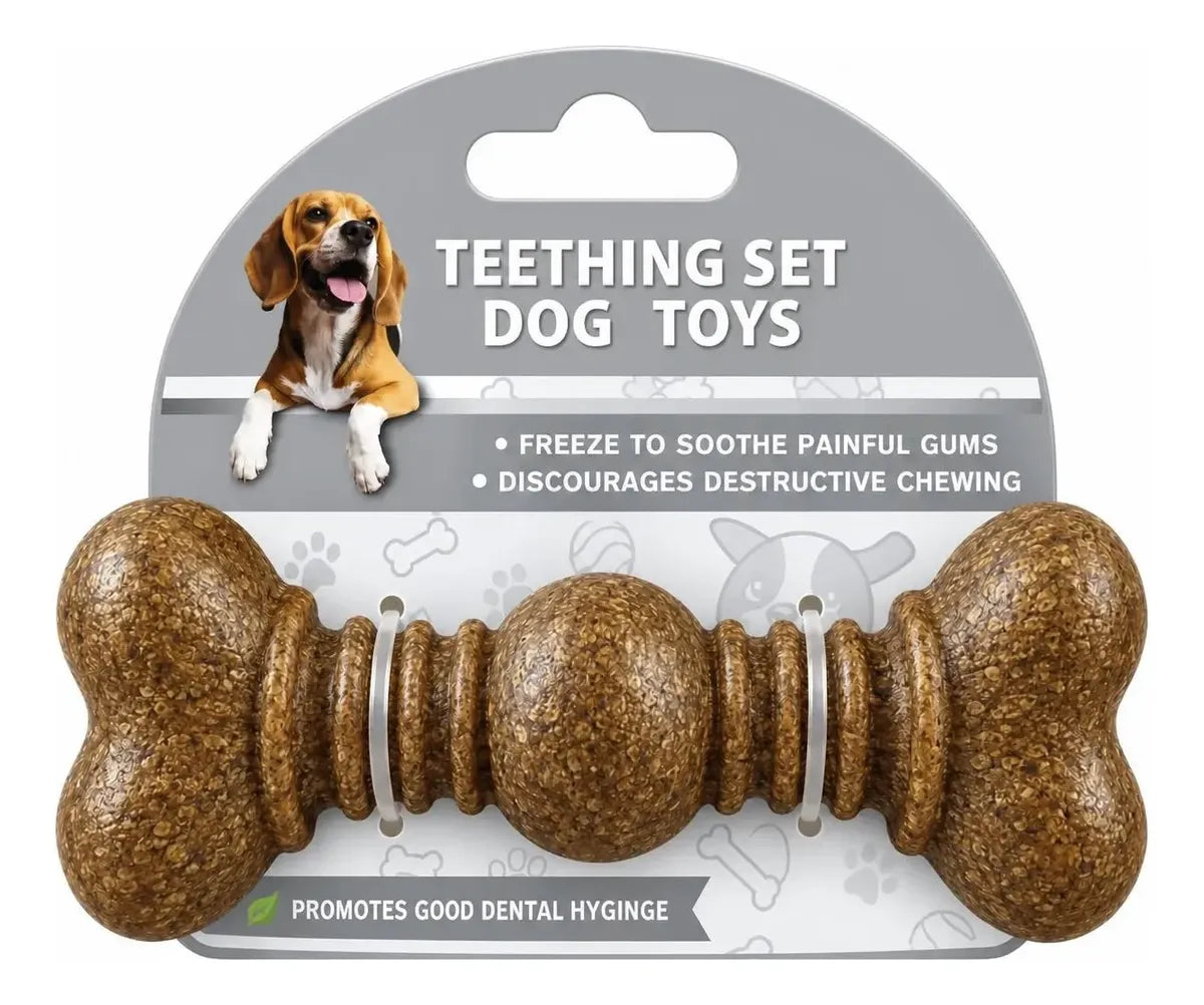 Juguete Mordedor Dental Para Perros Tipo Hueso Antiestrés - Hueso Clásico