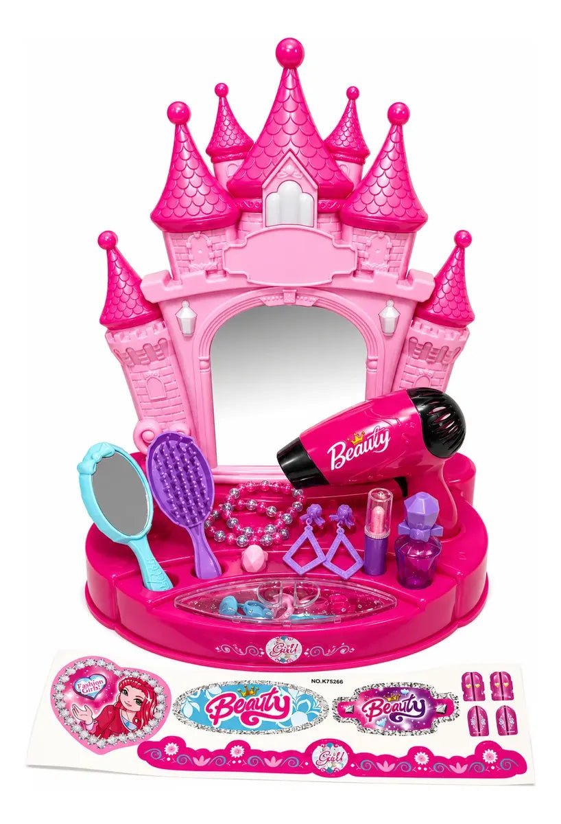 Tocador de Belleza Princesa con Espejo, Luces y Sonido