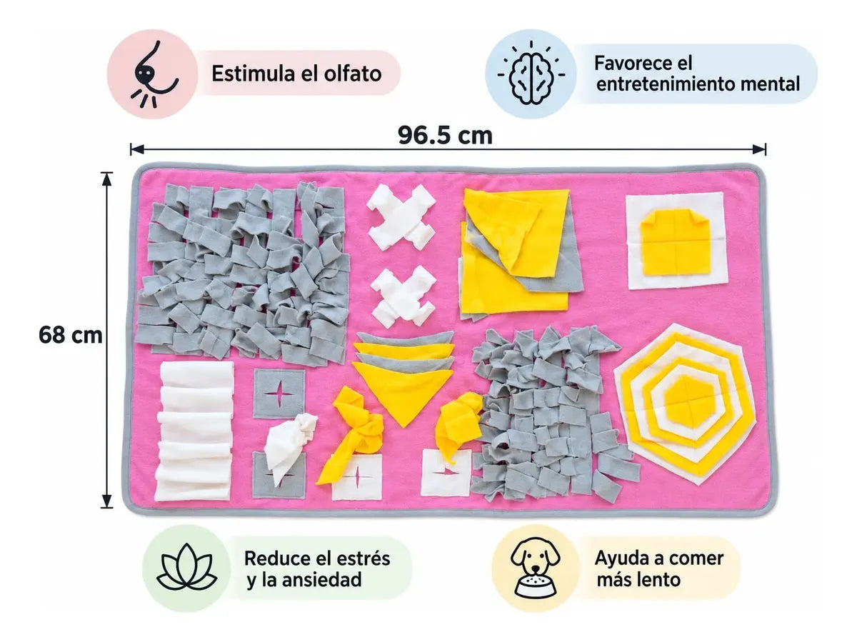 Manta Olfativa Interactiva Para Perros Antiestrés 96 X 69cm
