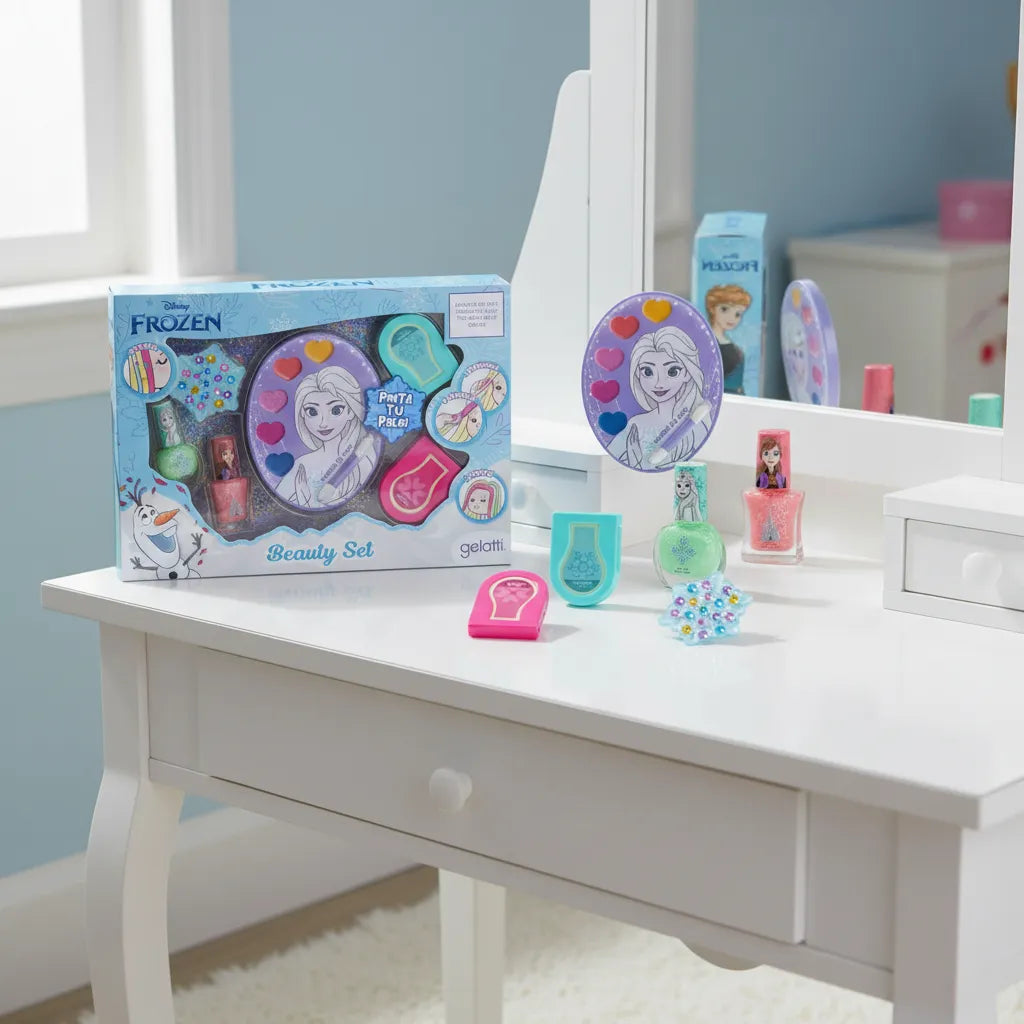 Juguete Set Maquillaje + Pinta Pelo + Uñas Frozen Niñas