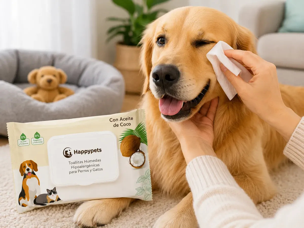 Toallitas Húmedas Hipoalergénicas De Coco 50un Perro Y Gato
