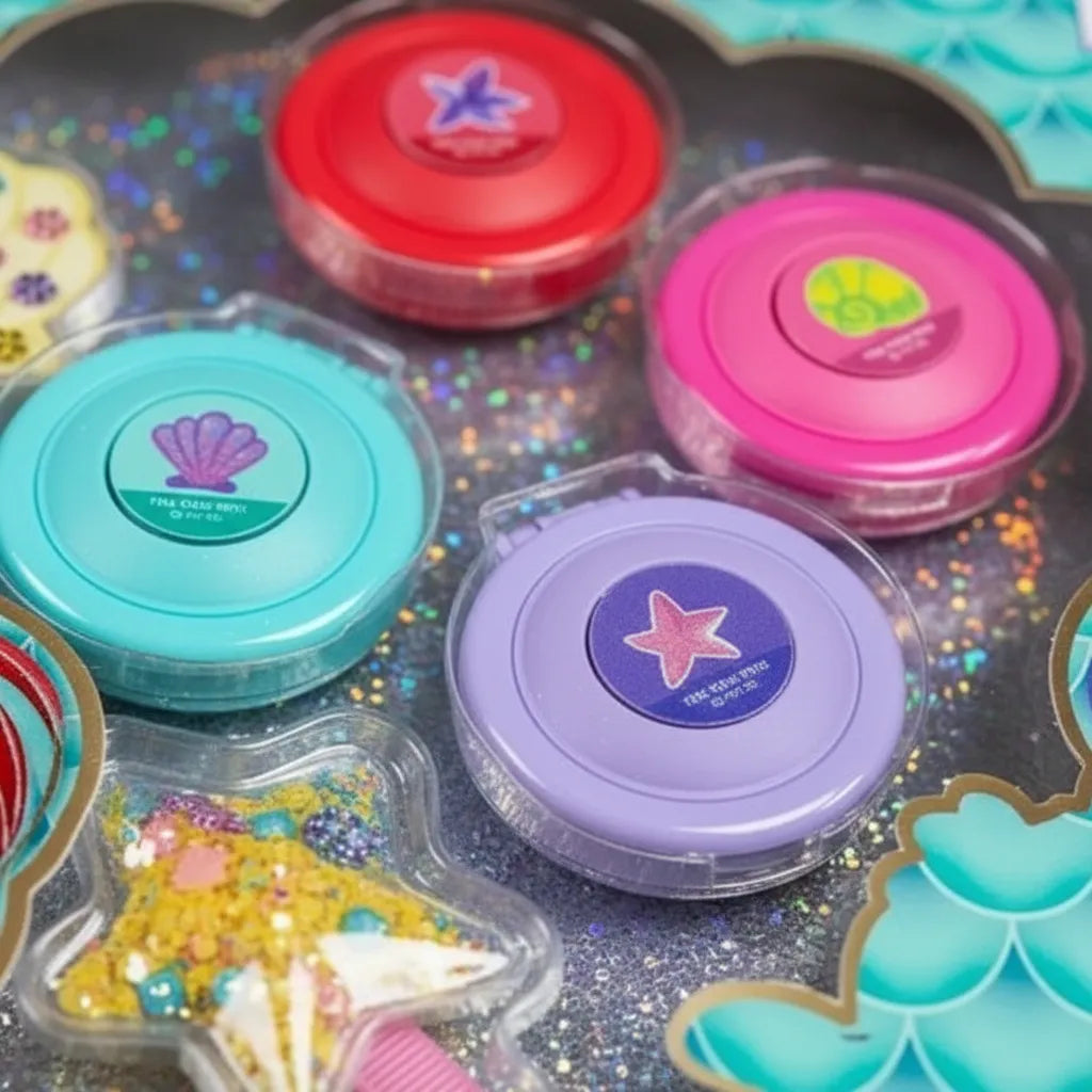 Set Maquillaje Peluquería Pintar el Pelo Niña Princesas 6pcs