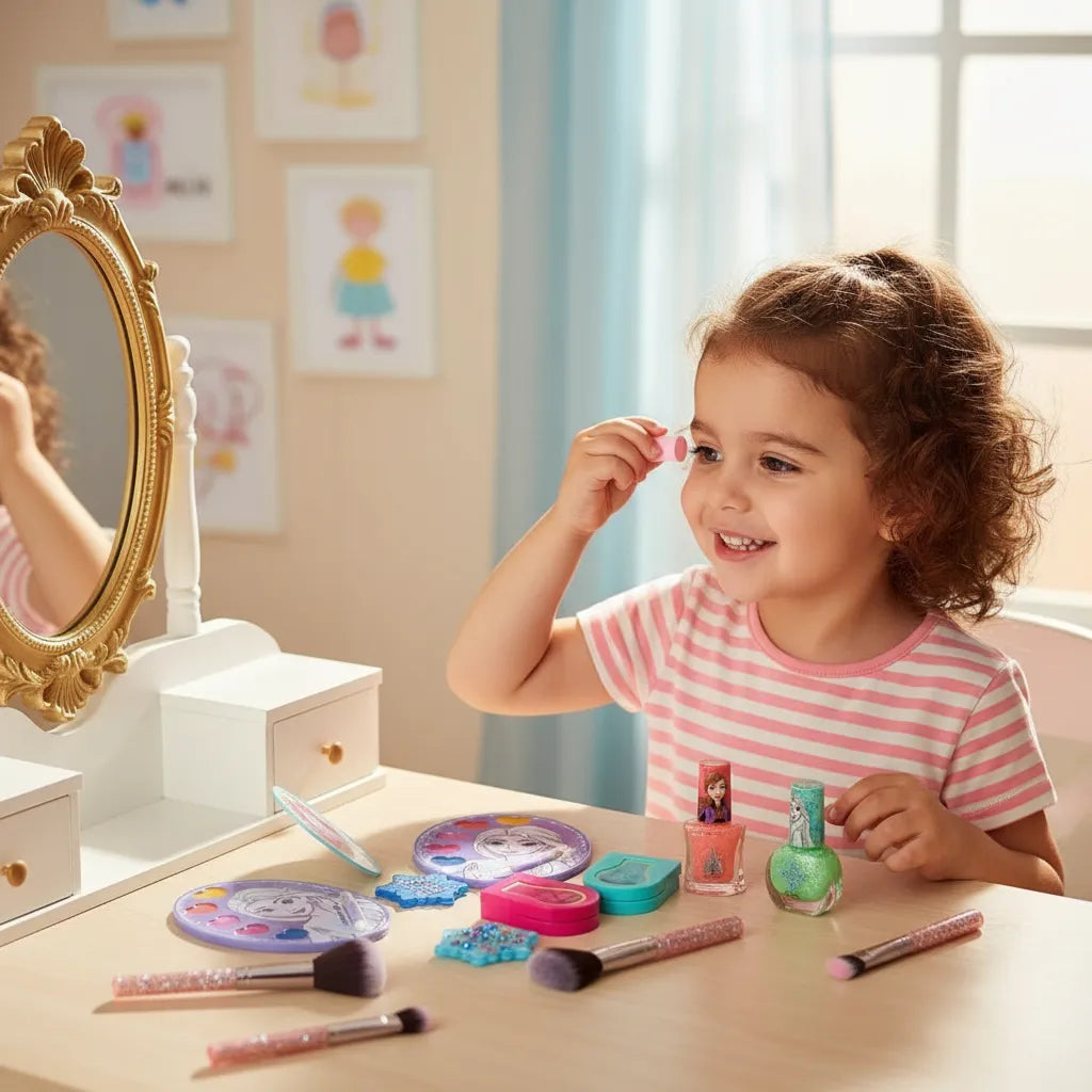 Juguete Set Maquillaje + Pinta Pelo + Uñas Frozen Niñas