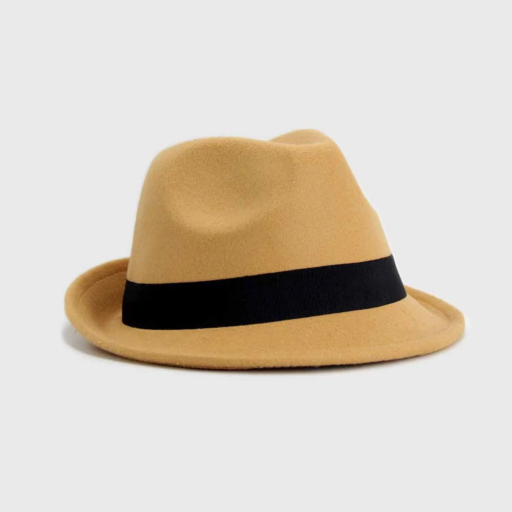 Sombrero Fedora de Fieltro Unisex Estilo Clásico Elegante- HE027