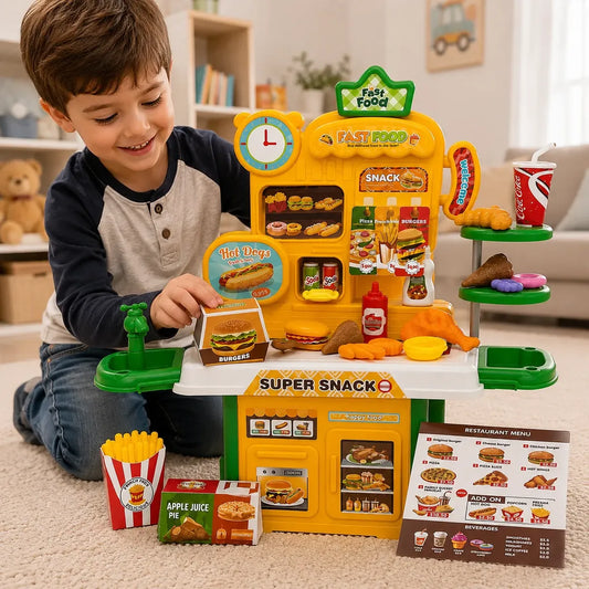 Juguete Cocina Infantil Fast Food Para Niños Comida 53 Pcs