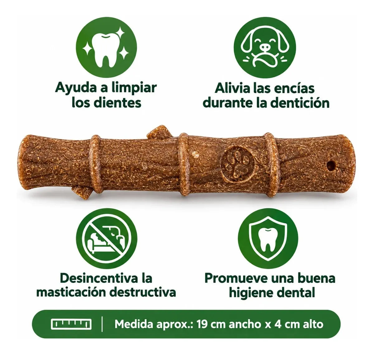Juguete Mordedor Dental Para Perros Tipo Hueso Antiestrés - Palo