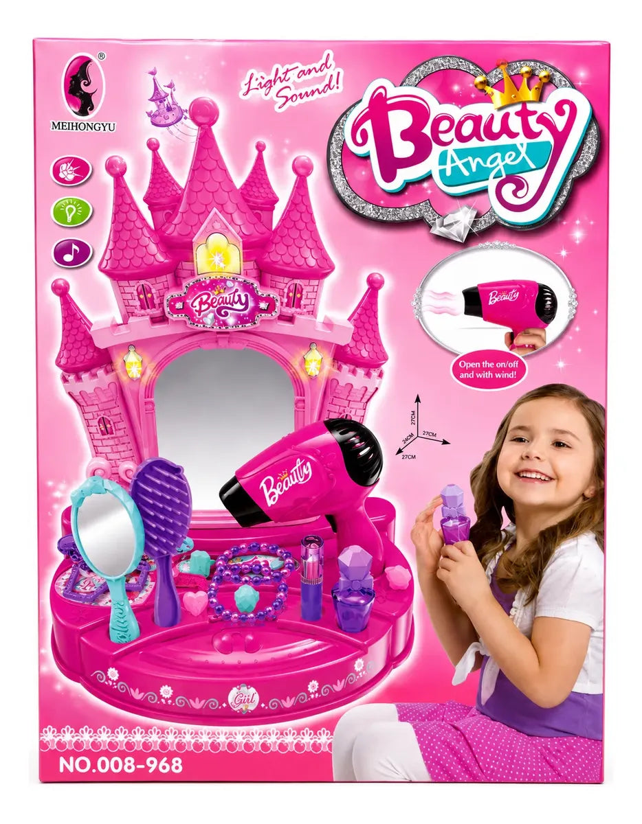 Tocador de Belleza Princesa con Espejo, Luces y Sonido