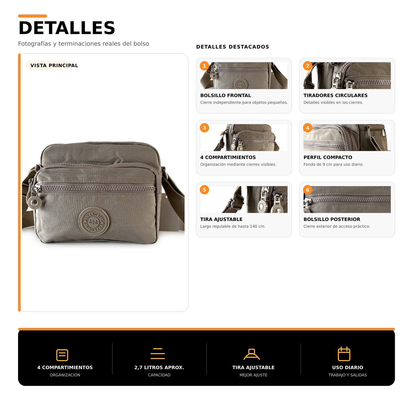 Bolso Cruzado De Mujer Xs 731