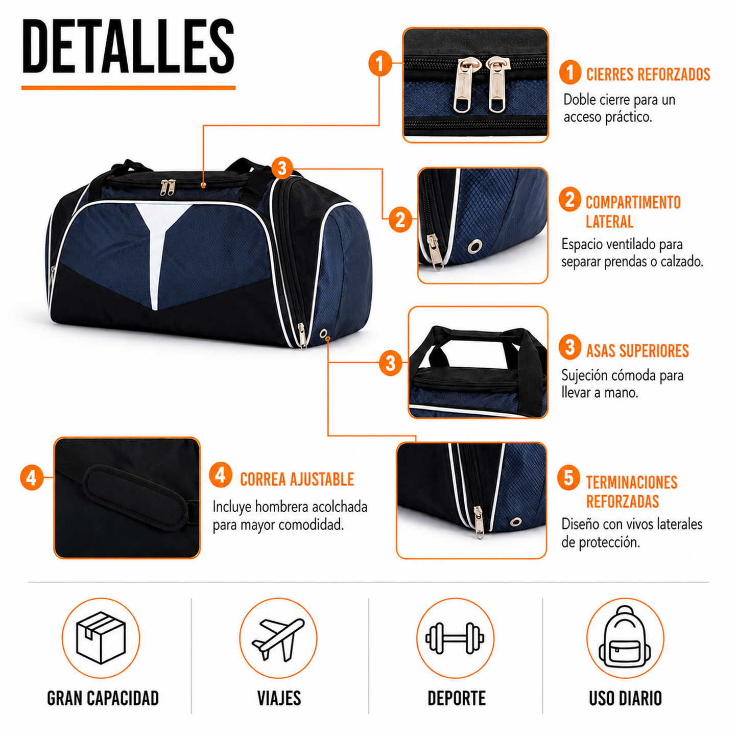 Bolso de Viaje 65L Impermeable 1212