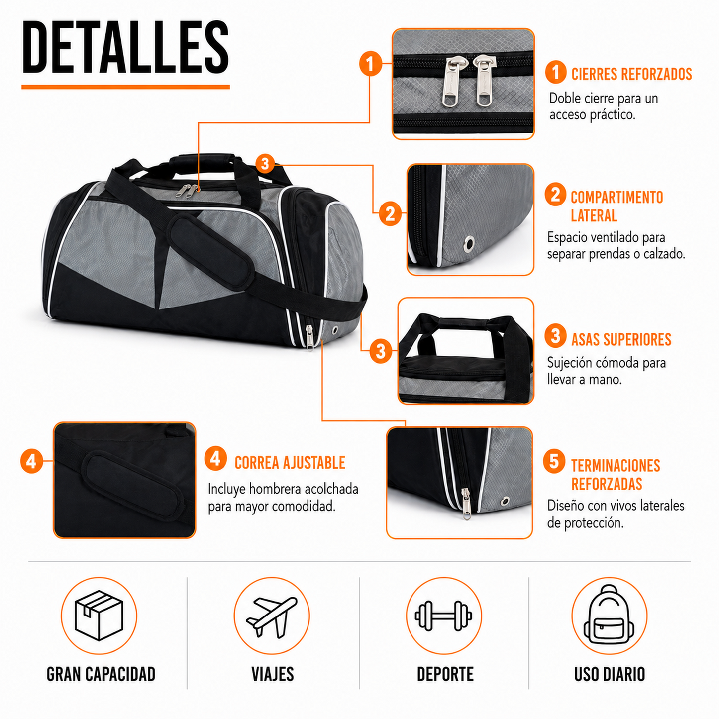 Bolso de Viaje 65L Impermeable 1212