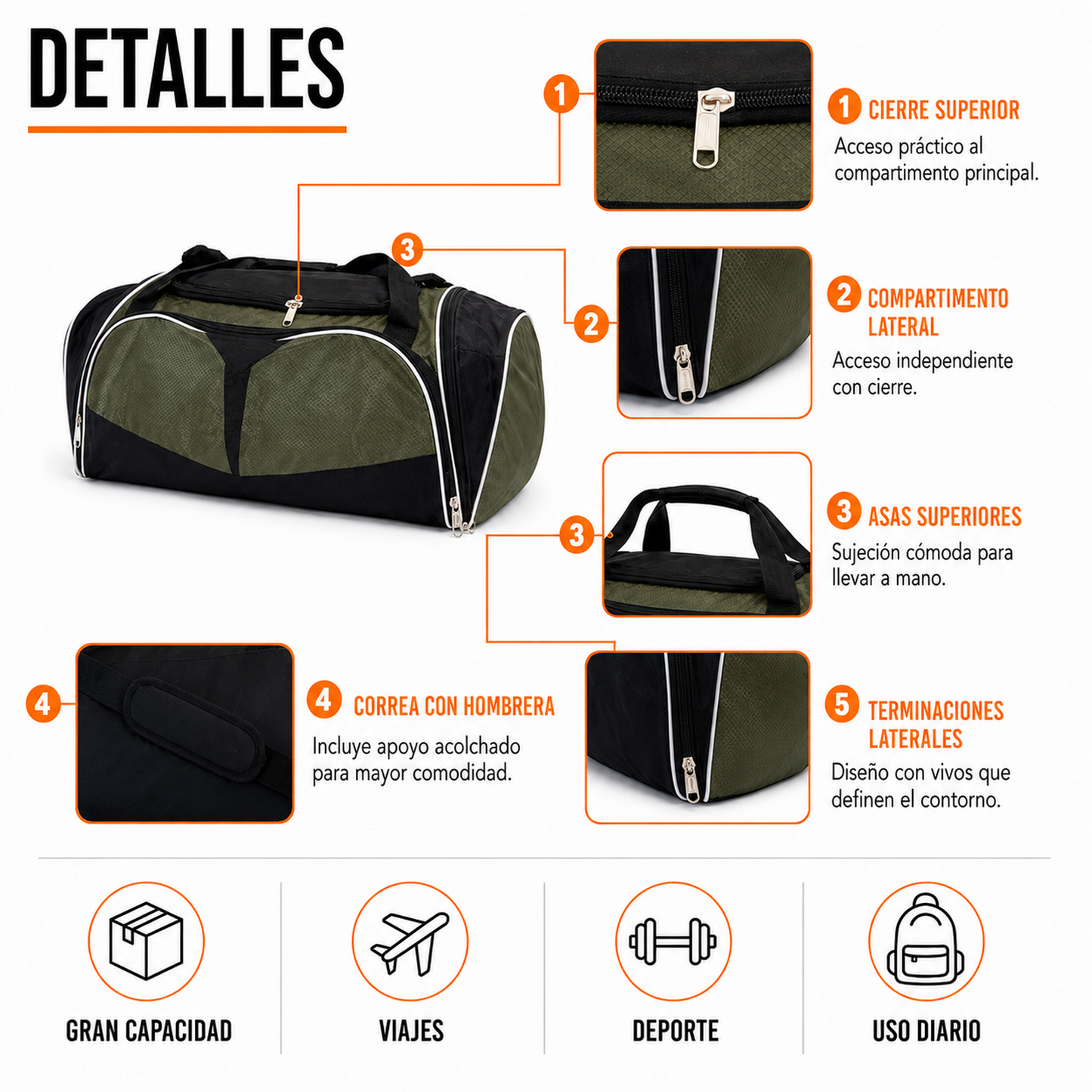 Bolso de Viaje 65L Impermeable 1212