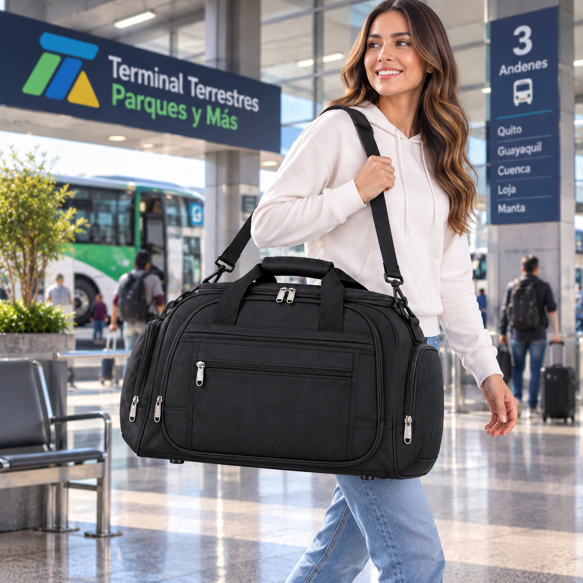 Bolso de Viaje 45L Floreado 1102
