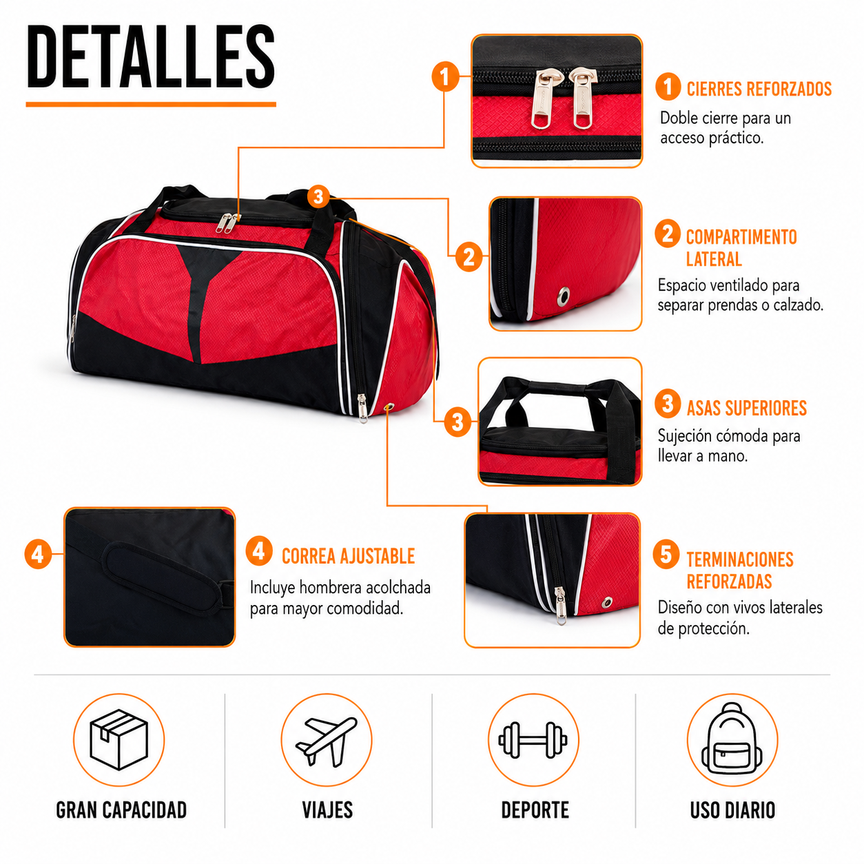 Bolso de Viaje 65L Impermeable 1212