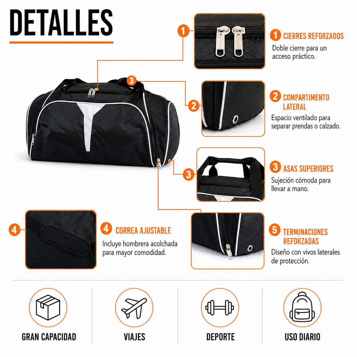 Bolso de Viaje 65L Impermeable 1212