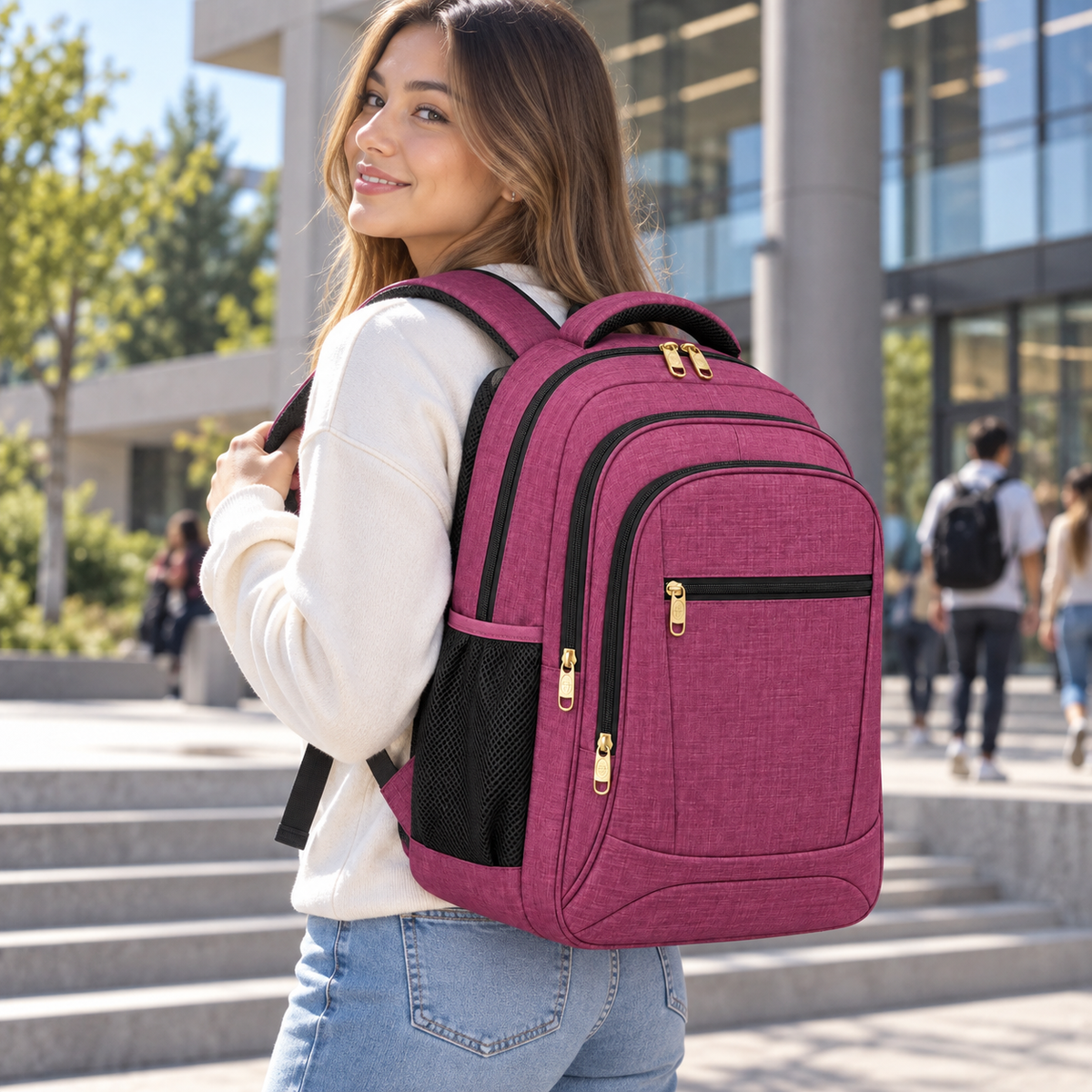 Mochila Semi Acolchada 25 L Porta Notebook 028