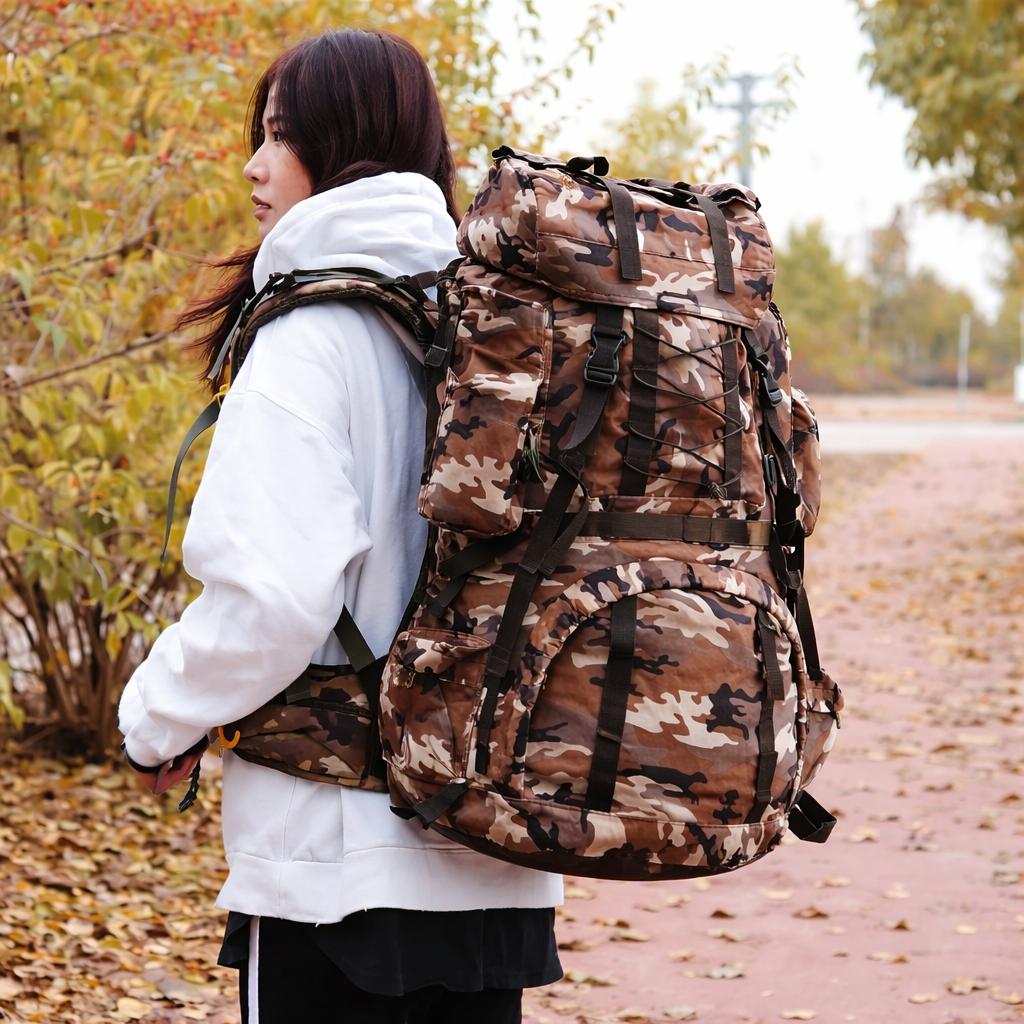 Mochila Trekking Impermeable Mimetizada 5149