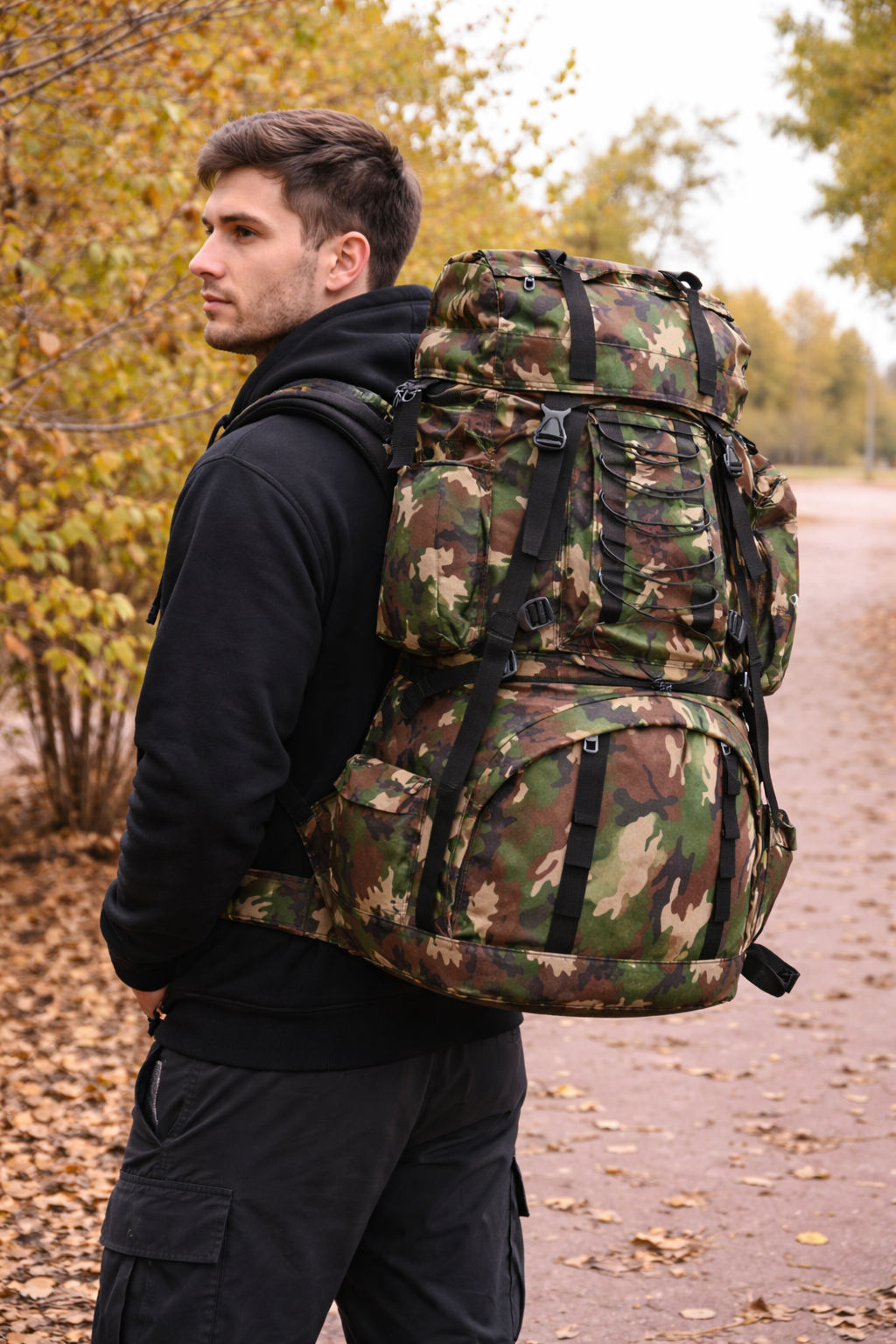 Mochila Trekking Impermeable Mimetizada 5149