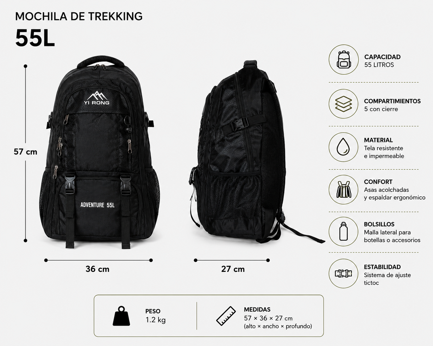 Mochila Trekking 104 Montaña