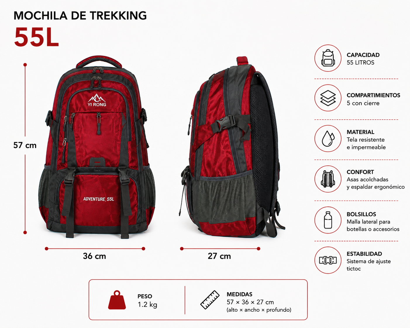 Mochila Trekking 104 Montaña
