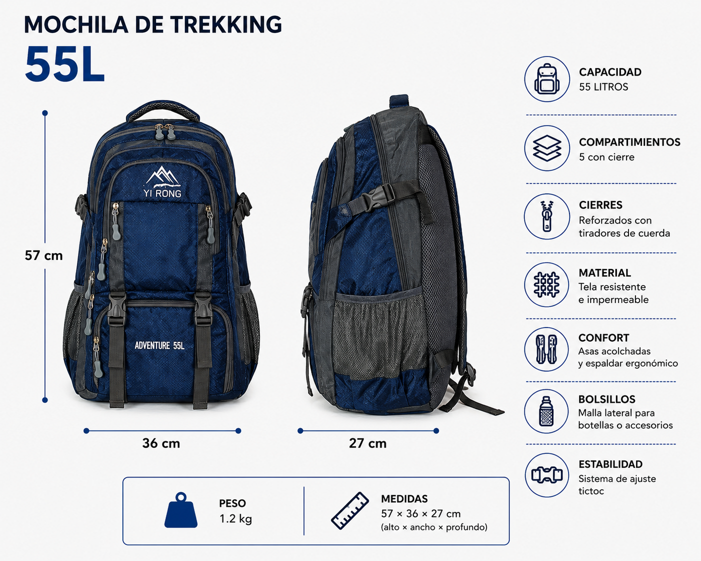 Mochila Trekking 104 Montaña