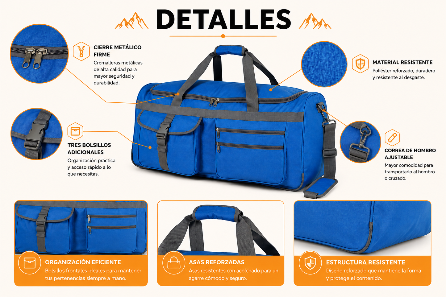 Bolso de Viaje 100L Reforzado 1109A