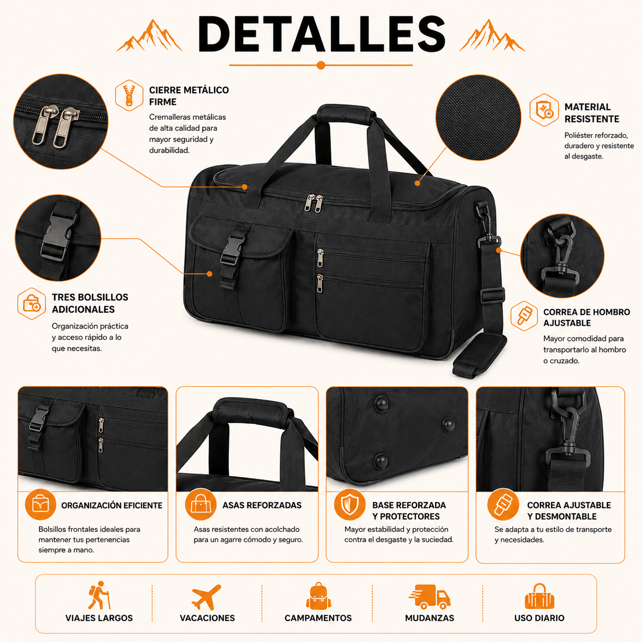 Bolso de Viaje 100L Reforzado 1109A